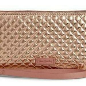Vera Bradley accordion wristlet ROSE GOLD SHIMMER